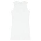 Girls White Logo Butterfly Dress, 3, hi-res