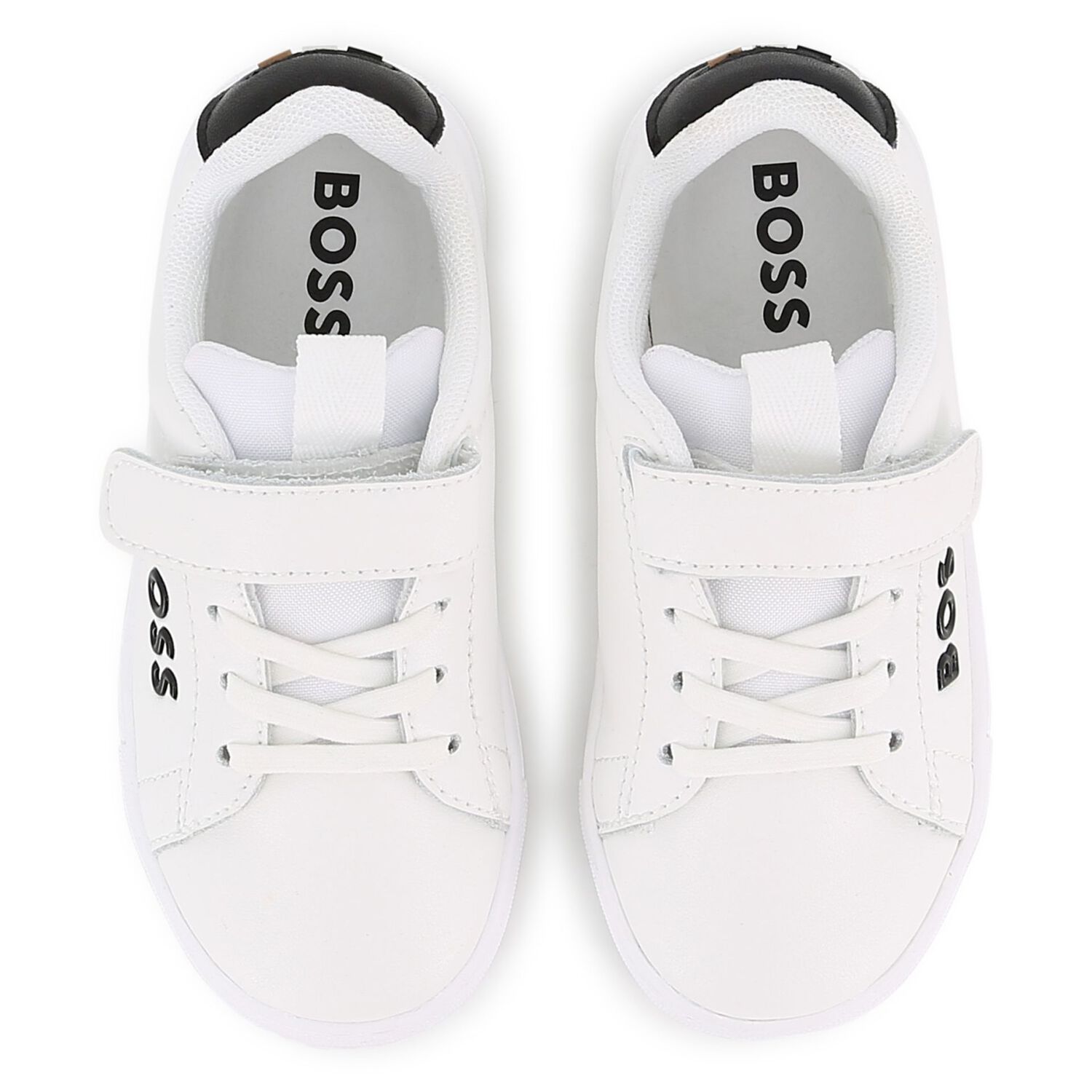 Boys White Logo Trainers, 2, hi-res