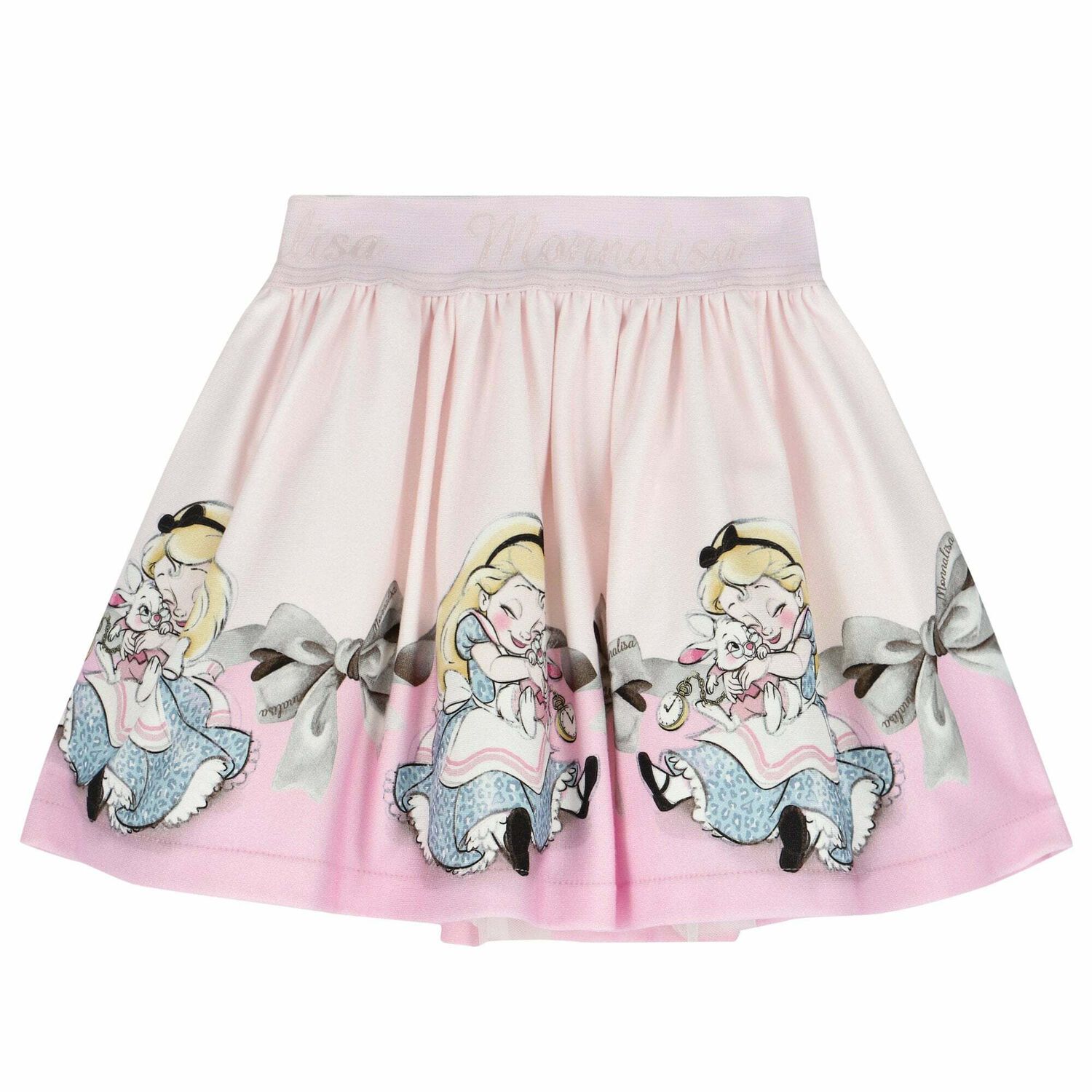 Younger Girls Pink Printed Skirt, 1, hi-res