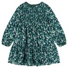 Girls Green Floral Dress, 1, hi-res