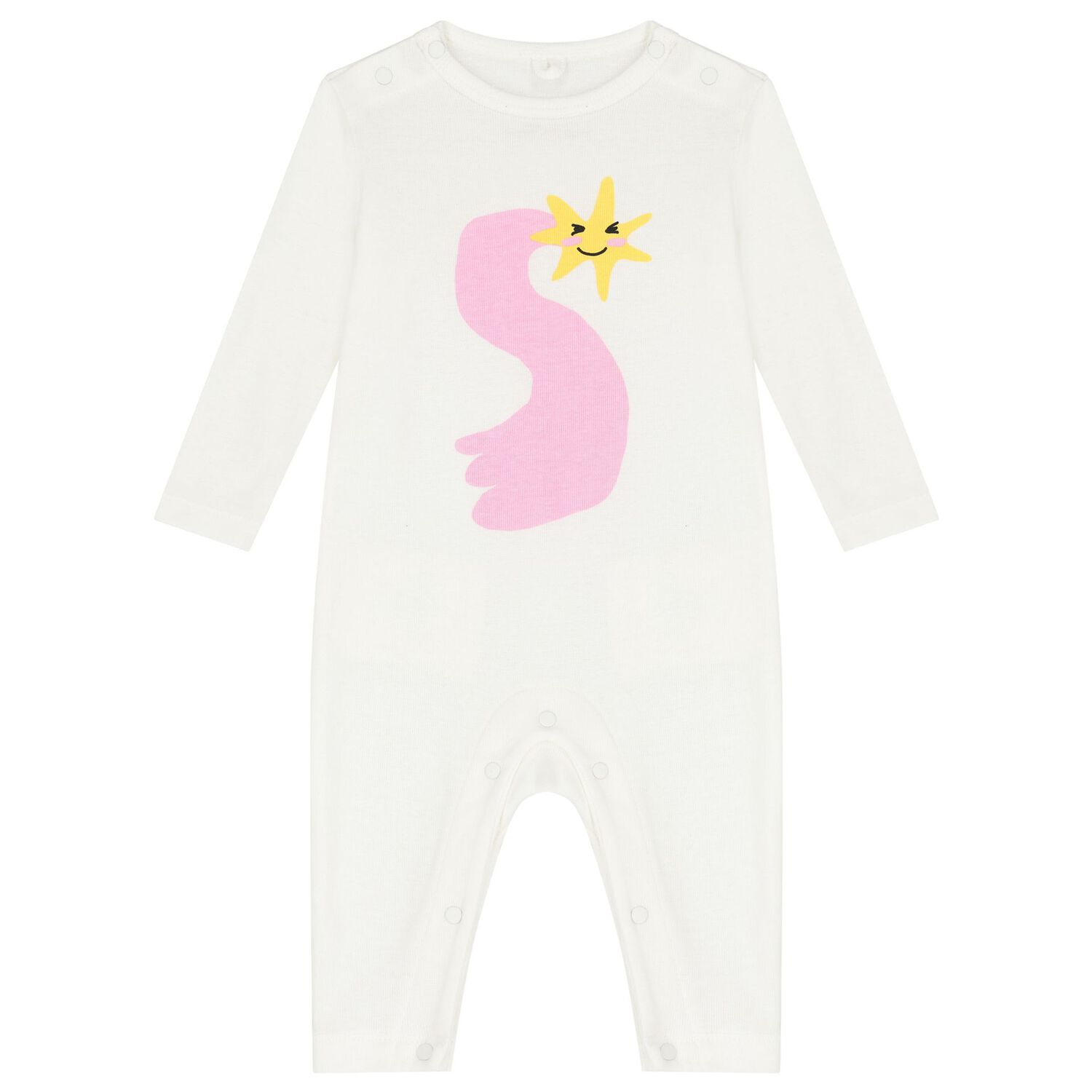 Baby Girls Ivory Shooting Stars Babygrows ( 2-Pack ), 1, hi-res image number null