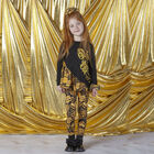 Girls Black & Gold Leggings Set, 1, hi-res