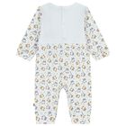 Baby Boys Blue Teddy Bear Logo Romper, 1, hi-res