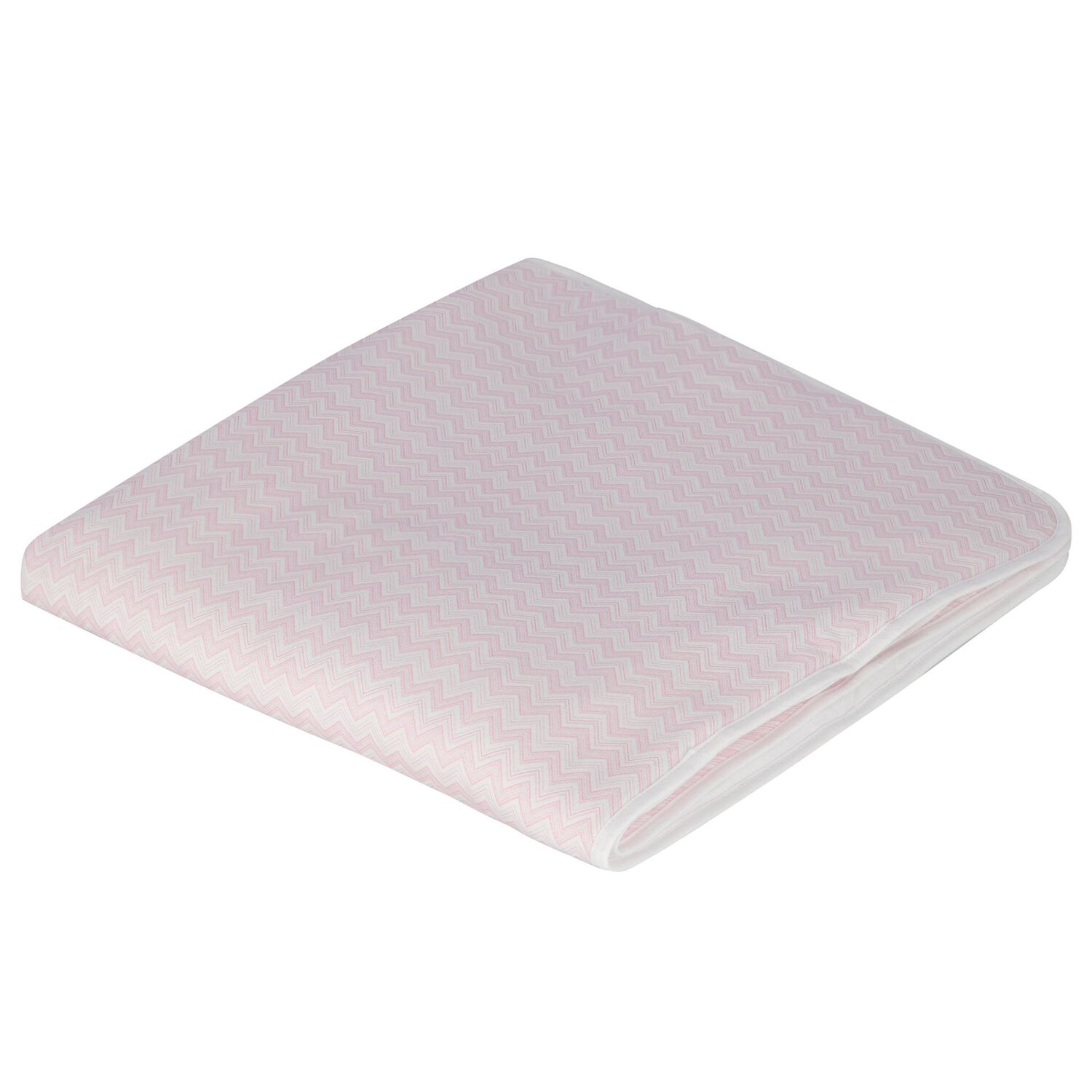 Baby Girls Pink & White Zig Zag Logo Blanket, 1, hi-res