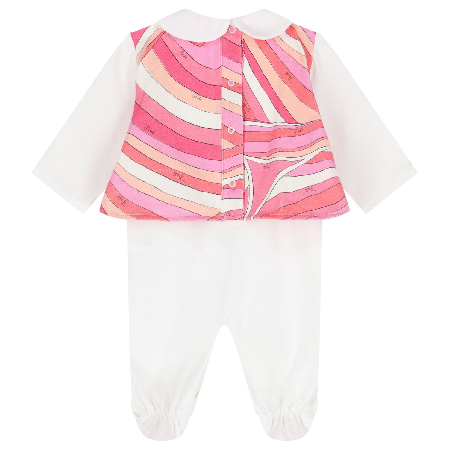 Baby Girls Pink & Ivory Iride Babygrow Gift Set, 1, hi-res