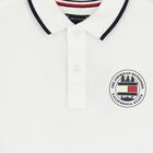 Boys White Logo Polo Shirt, 3, hi-res