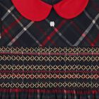Girls Navy Blue Tartan Dress, 1, hi-res