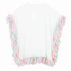 White & Rainbow Petal Kaftan, 1, hi-res