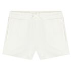 Girls Ivory Flower Shorts, 1, hi-res