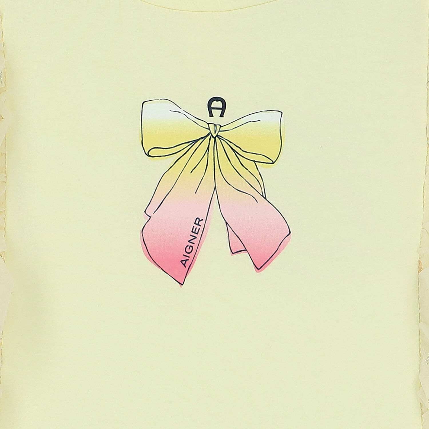 Girls Yellow Bow Logo Dress, 1, hi-res