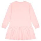 Girls Pink Teddy Bear Logo Dress, 1, hi-res