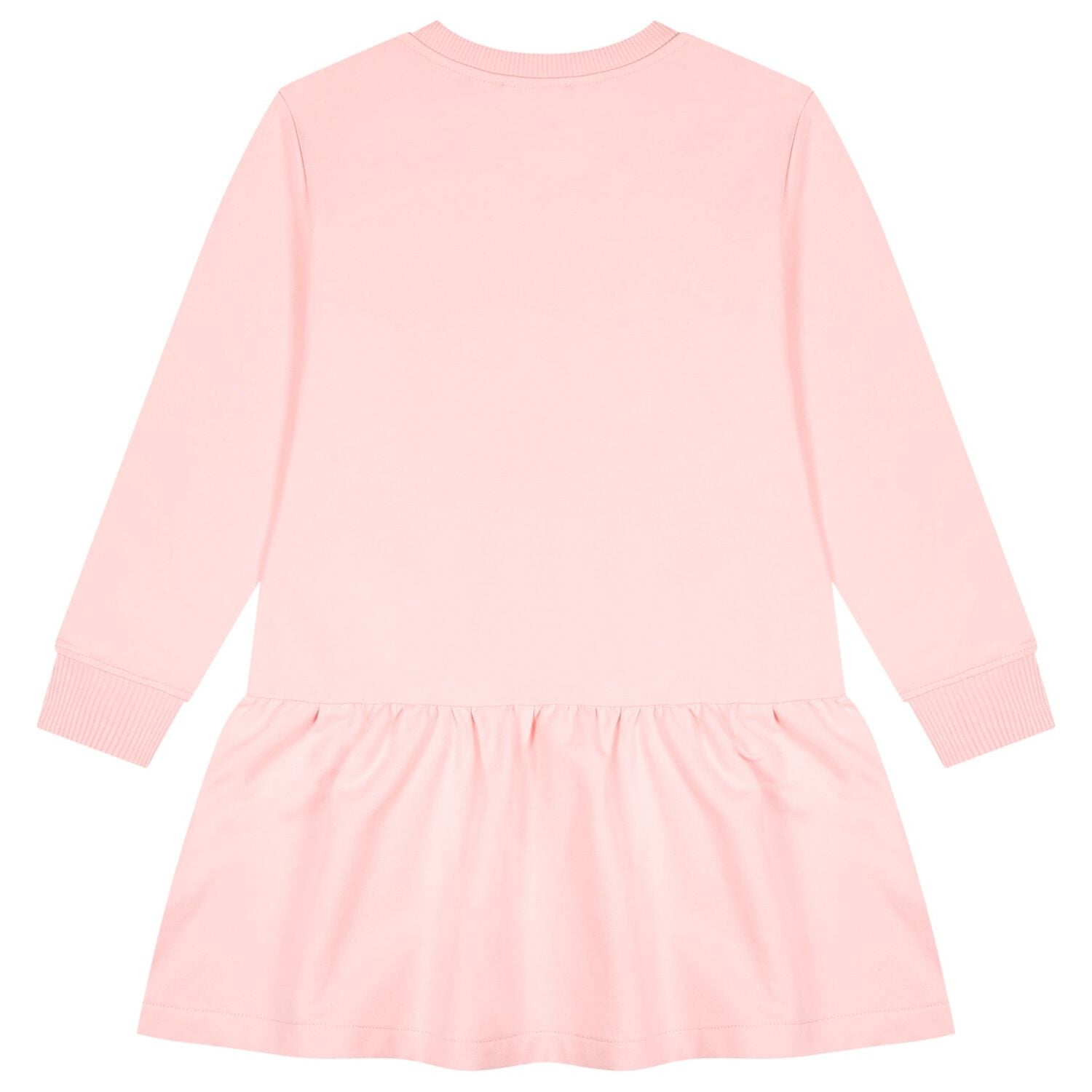 Girls Pink Teddy Bear Logo Dress, 1, hi-res