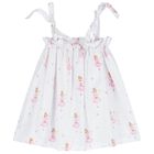 Girls White & Pink Ballerinas Beach Dress, 1, hi-res