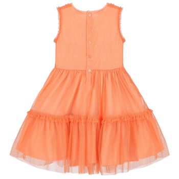 Girls Orange Tulle Dress