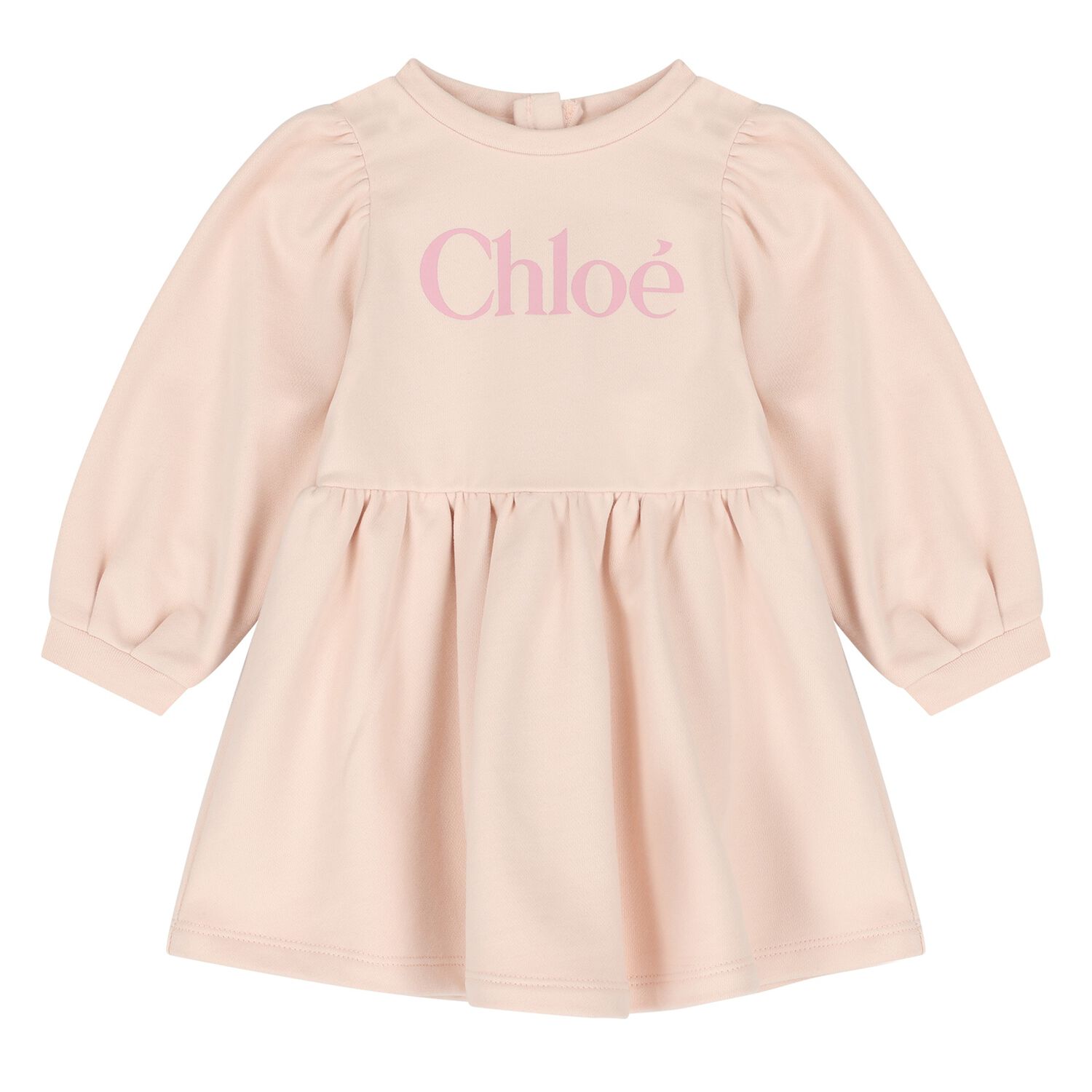 Younger Girls Pink Logo Dress, 1, hi-res