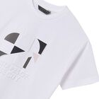 Boys White Cotton T-Shirt, 1, hi-res