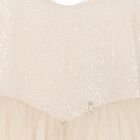 Girls Beige Bow & Tulle Ariel Dress, 1, hi-res