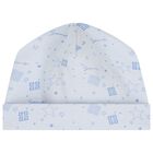 Blue Logo Baby Blanket & Hat Set, 2, hi-res