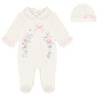 Baby Girls Ivory Bow Babygrow Gift Set, 1, hi-res