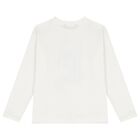 Boys Grey & White Long Sleeve Top ( 2 Pack ), 1, hi-res