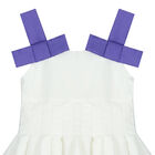 Girls White & Purple Lavender Dress, 1, hi-res