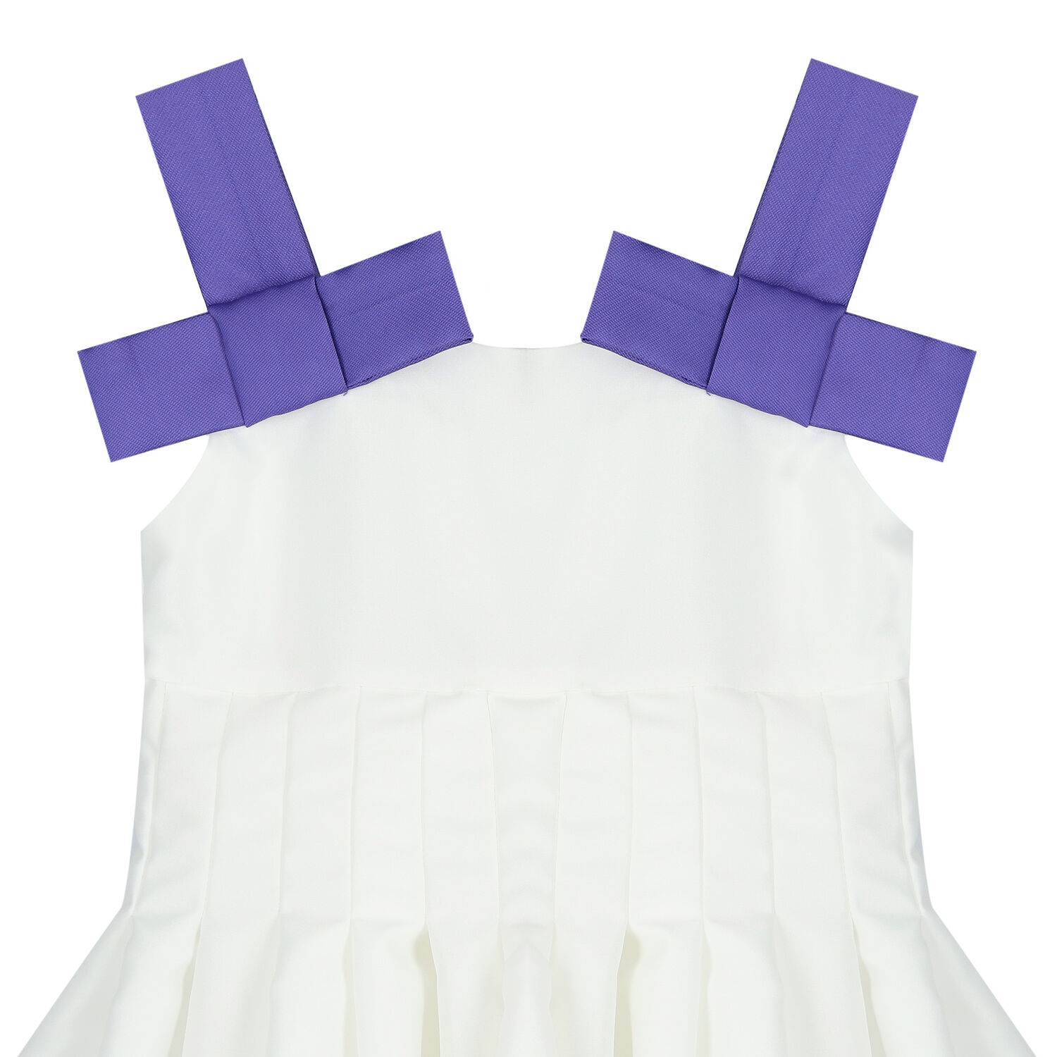 Girls White & Purple Lavender Dress, 1, hi-res