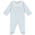 Baby Boys Blue Logo Babygrow Set, 1, hi-res