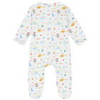 Baby Boys White Helicopter Babygrow, 1, hi-res