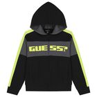 Boys Black Logo Zip Up Top, 1, hi-res