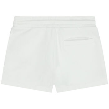 Girls White Logo Shorts