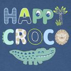 Younger Boys Blue Crocodile T-Shirt, 1, hi-res