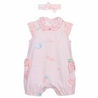 Baby Girls Pink Romper Set, 1, hi-res