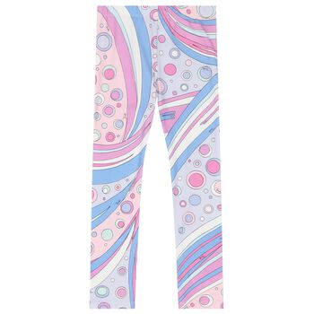 Girls Pink & Lilac Fontane Leggings