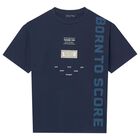 Boys Navy Blue T-Shirt, 1, hi-res