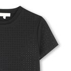 Girls Black Rhinestone Dress, 1, hi-res