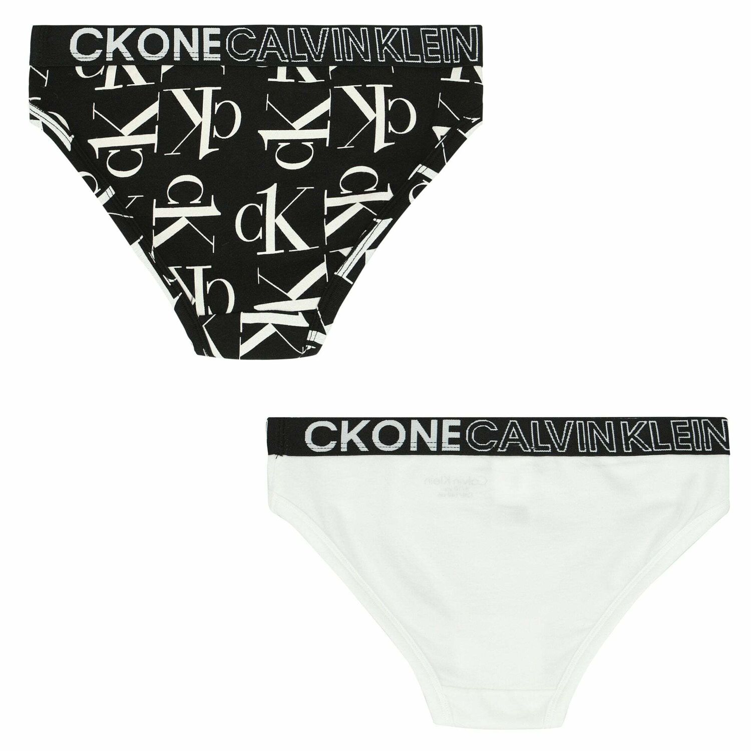 Girls White & Black Bikini Brief (2 Pack), 1, hi-res image number null