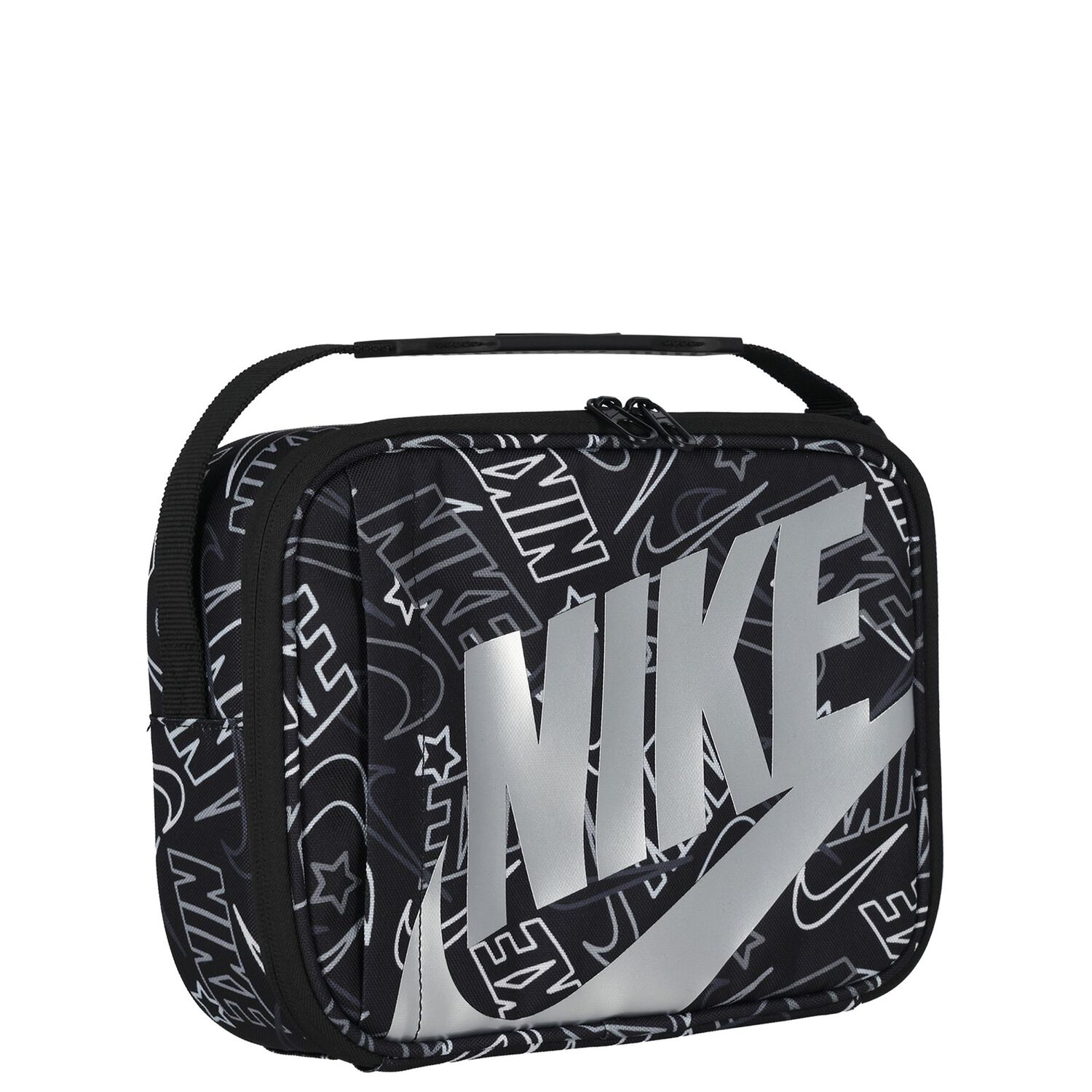 Black & Silver Logo Lunch Bag ( 26CM ), 4, hi-res