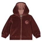 Younger Girls Burgundy Logo Tracksuit, 1, hi-res