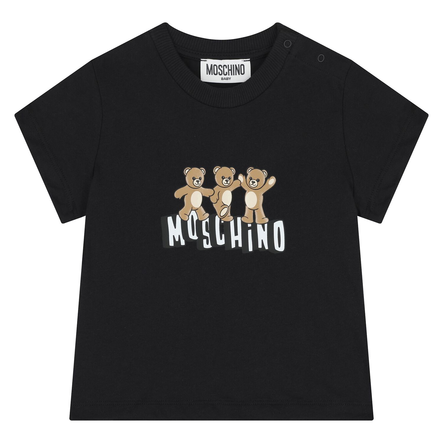 Younger Black Teddy Bear Logo T-Shirt, 1, hi-res