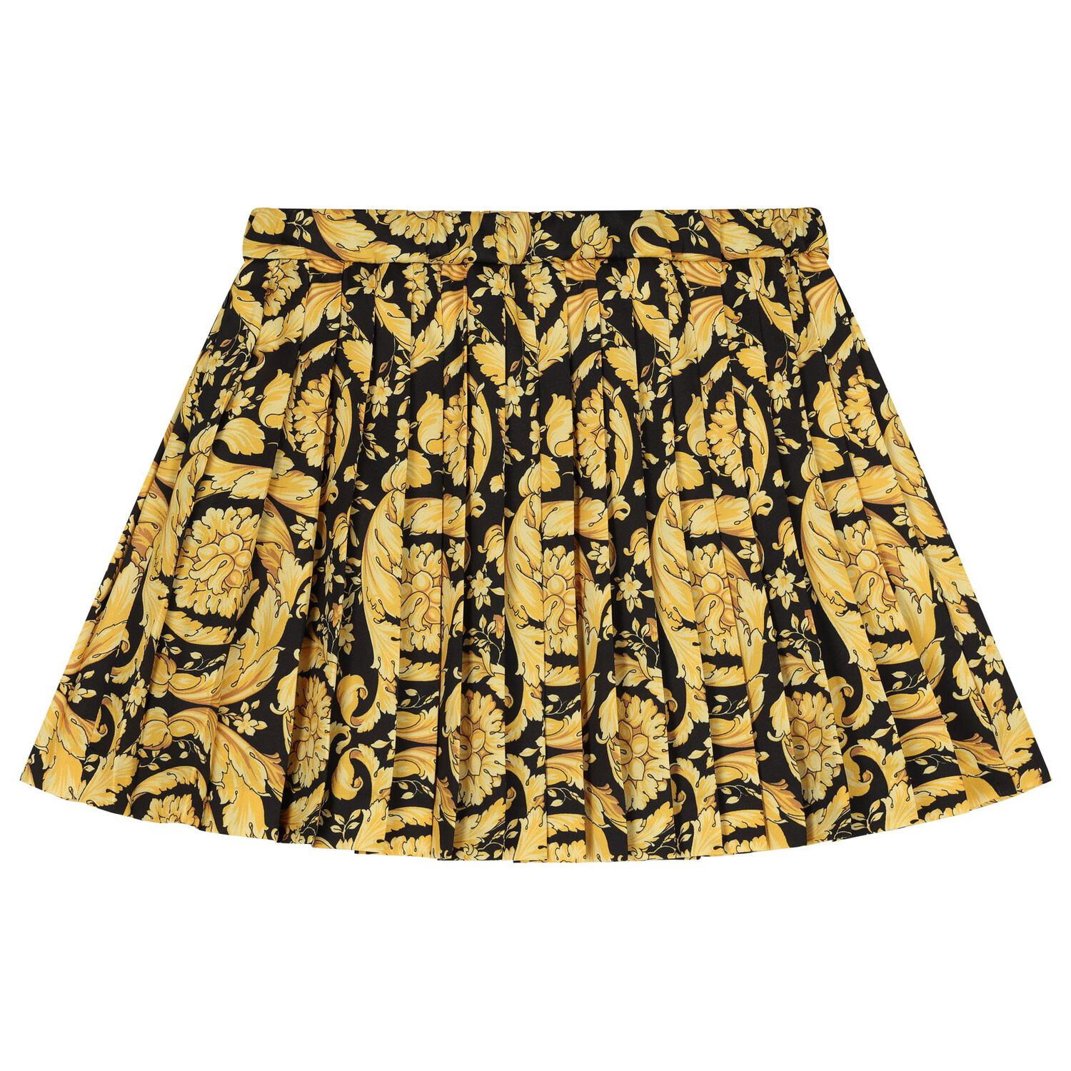 Girls Black & Gold Barocco Skirt, 1, hi-res image number null