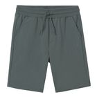 Boys Khaki Green Shorts, 4, hi-res
