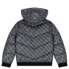 Boys Black Logo Padded Puffer Jacket, 2, hi-res