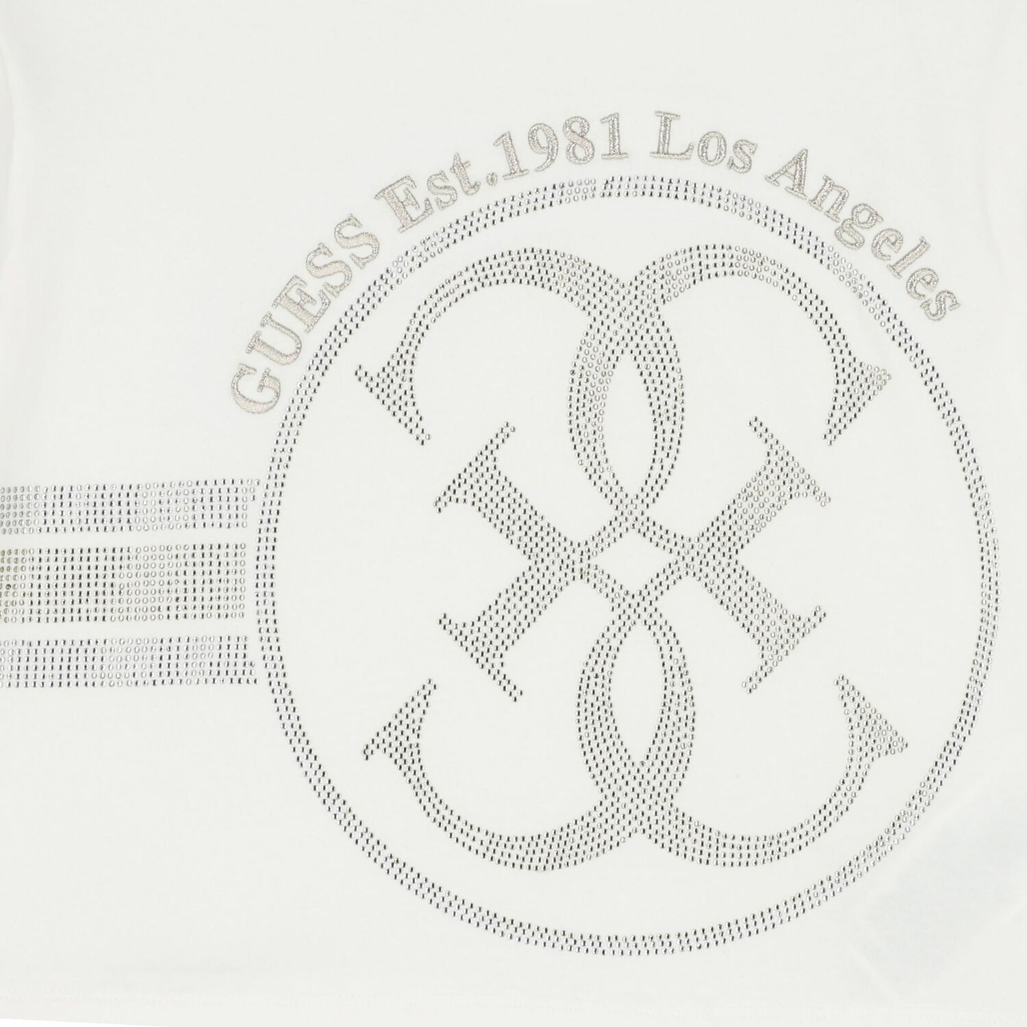 Girls White Embellished Logo T-Shirt, 1, hi-res