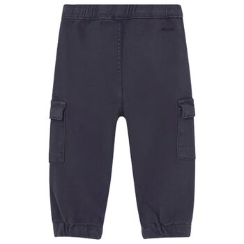 Younger Boys Navy Blue Cargo Joggers