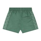 Baby Boys Green Logo Swim Shorts, 1, hi-res