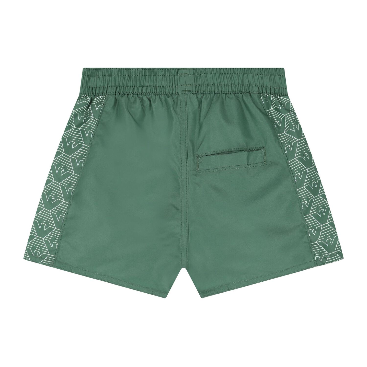 Baby Boys Green Logo Swim Shorts, 1, hi-res image number null