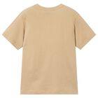 Boys Beige Football T-Shirt, 3, hi-res