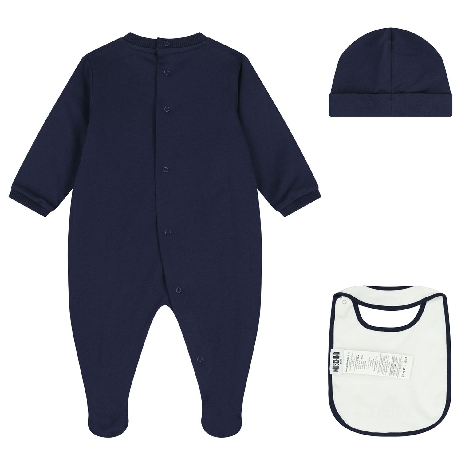 Navy Blue Teddy Bear Logo Babygrow Gift Set, 3, hi-res