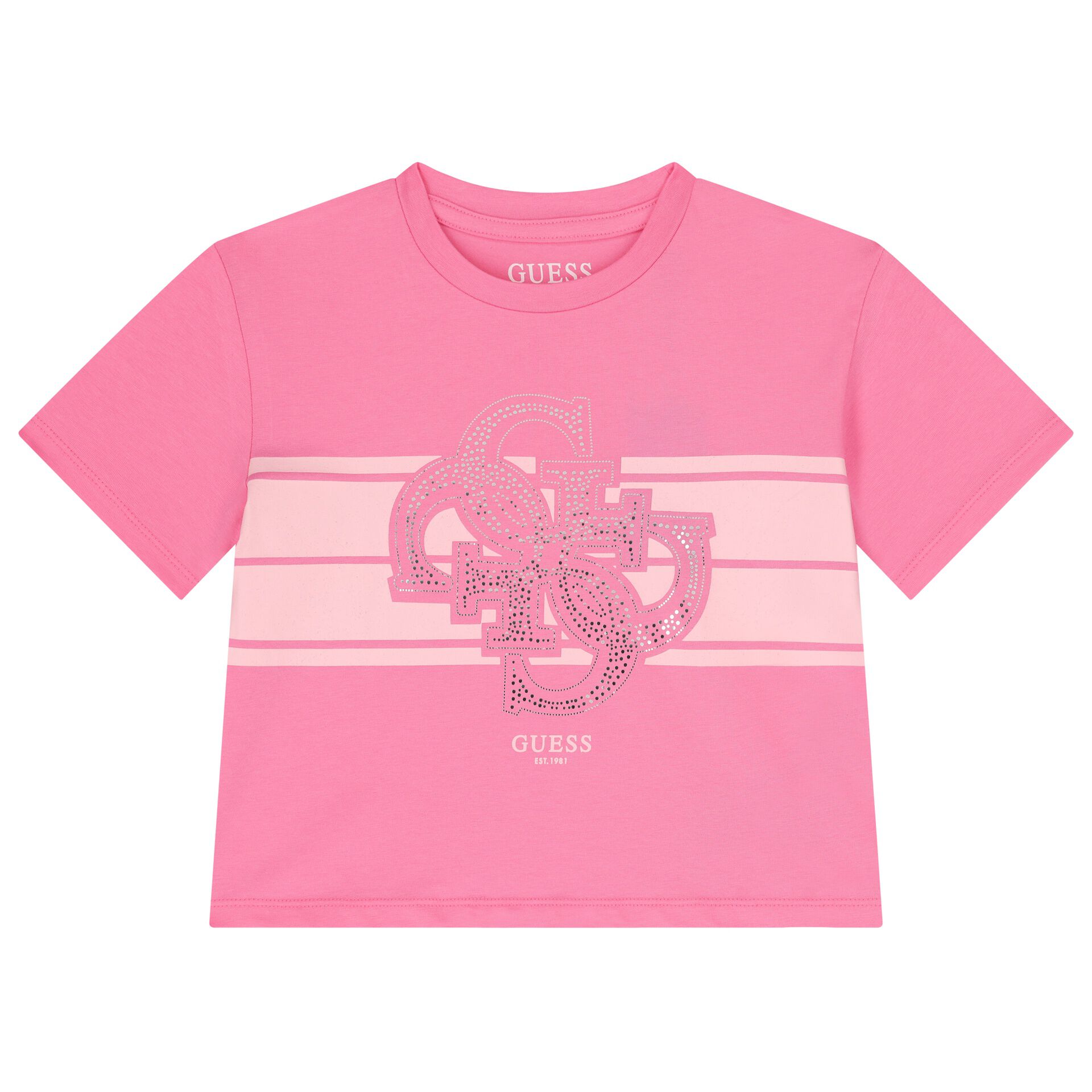 GUESS Embellished Logo T-Shirt キラキラ ロゴ Ｔシャツ Logo Tee ロゴTシャツ | GUESS(ゲス) JAPAN 公式オンライン