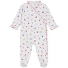Baby Girls White Tropical Dreams Babygrow, 1, hi-res